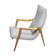 Scandinavian armchair danish feet years 50 compass