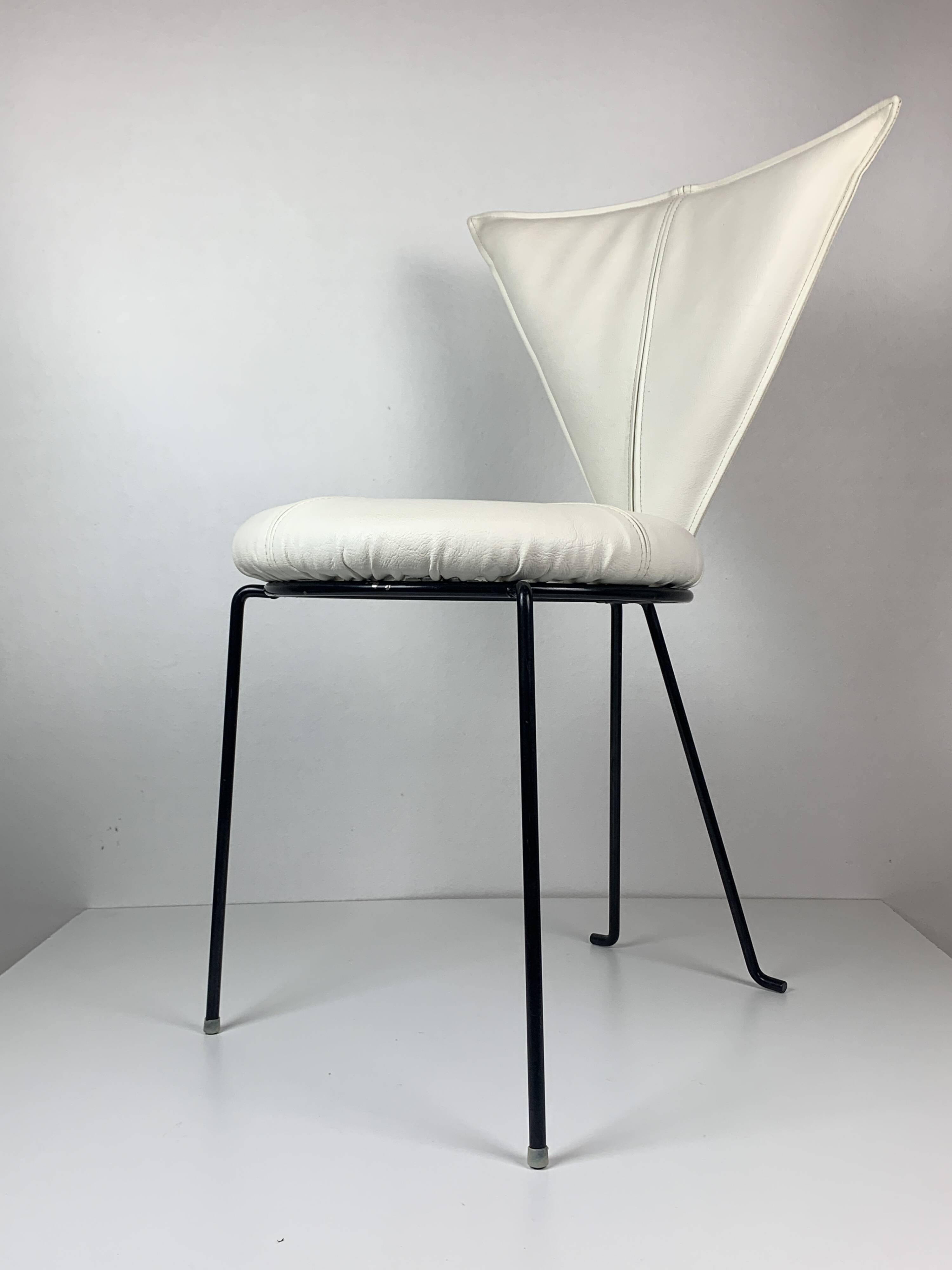 Set of 8 and one post modern dining chairs, 1980s by Lübke