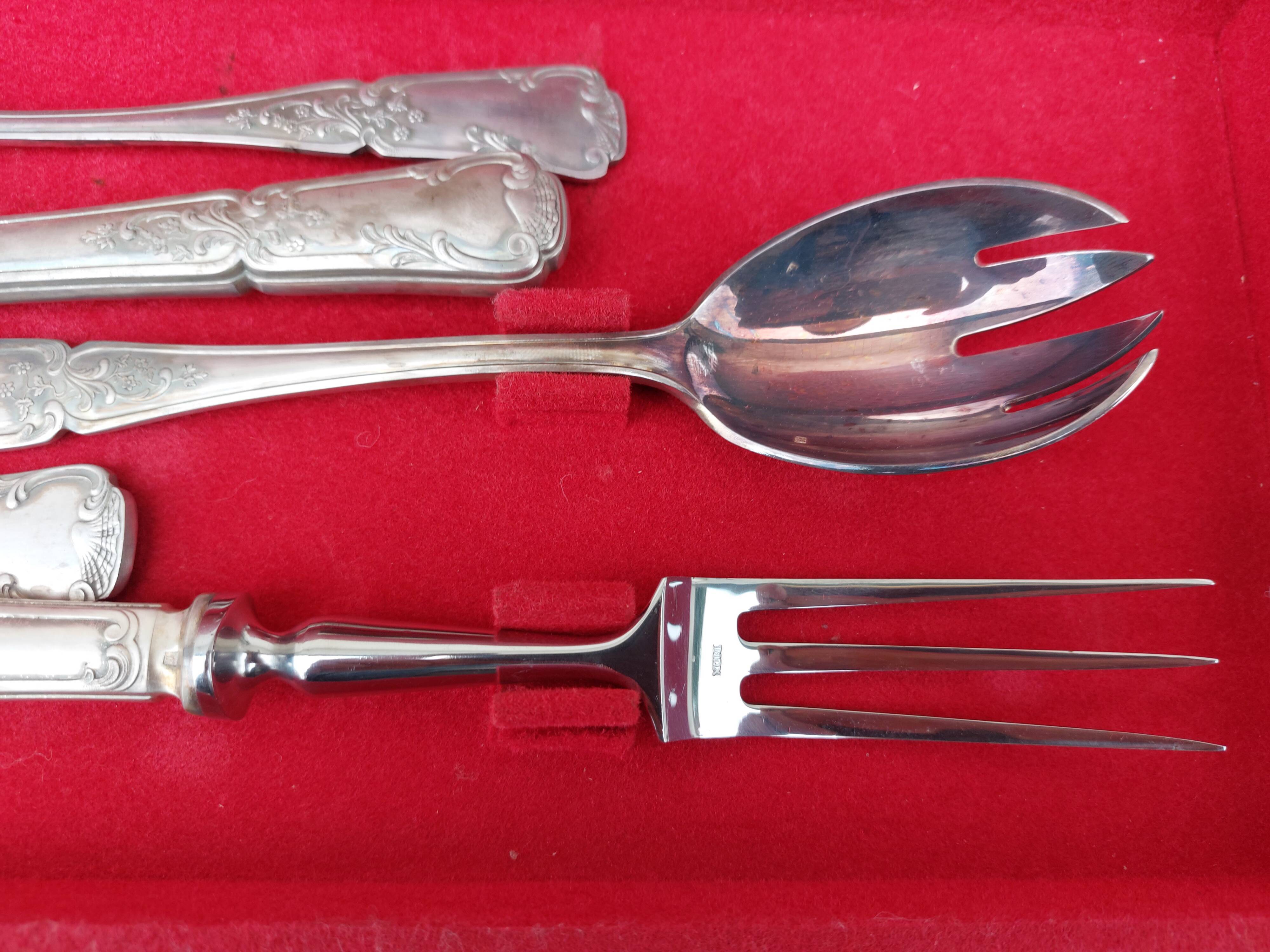 Housewife 130 pieces in silver metal goldsmith Platil