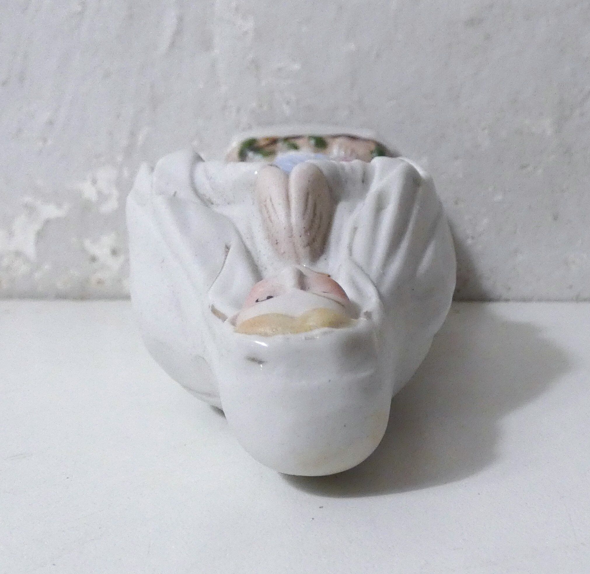 Old Virgin Mary statue in biscuit 25.5 cm