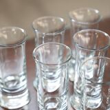 Large crystal liquor glasses, set of 6, 1970