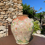 Ancient terracotta pottery jar from the 19th century.