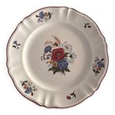 Large floral plate Sarreguemines