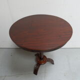 Table ronde de table à vin en acajou antique