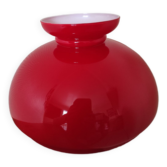 Red colored glass globe