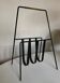 Modernist magazine rack French work 1950 in iron and brass