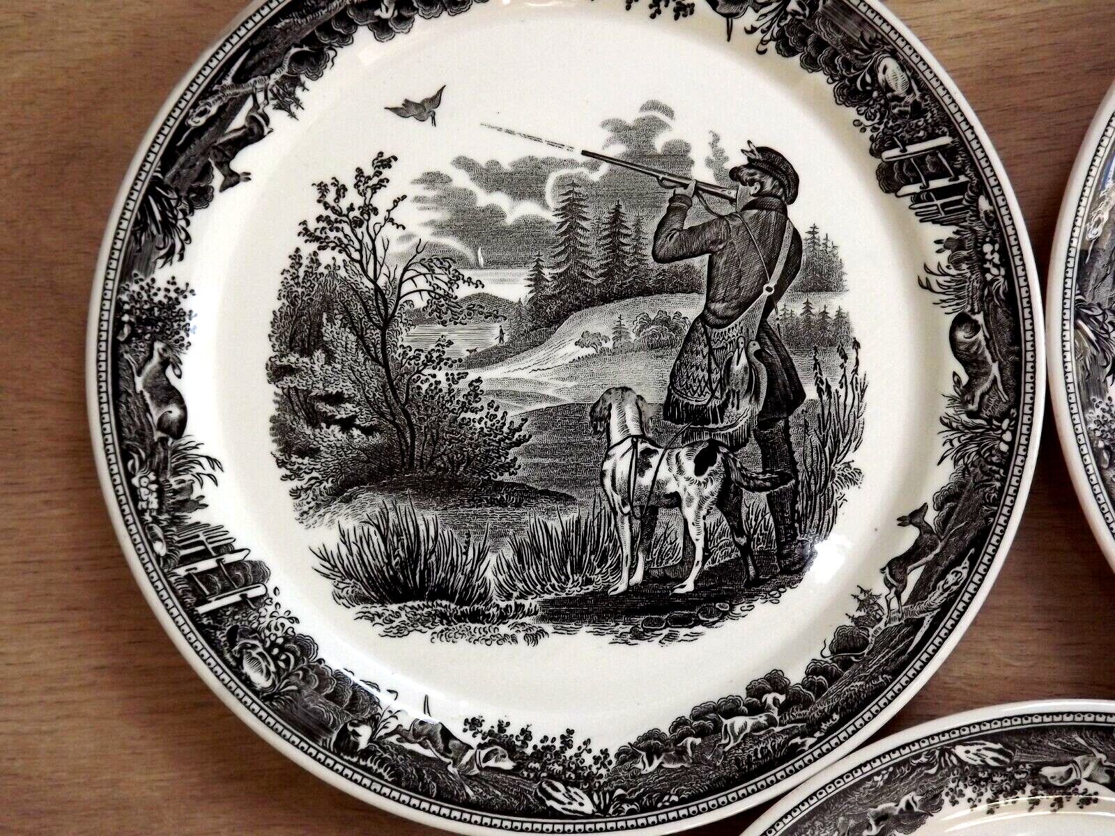 Lot de 3 assiettes, scène de chasse, Villeroy & Boch