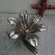 Silver metal flower ashtray