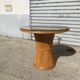 Dining table, rattan and glass
