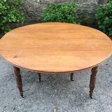 Old oval table Louis Philippe with 6 feet