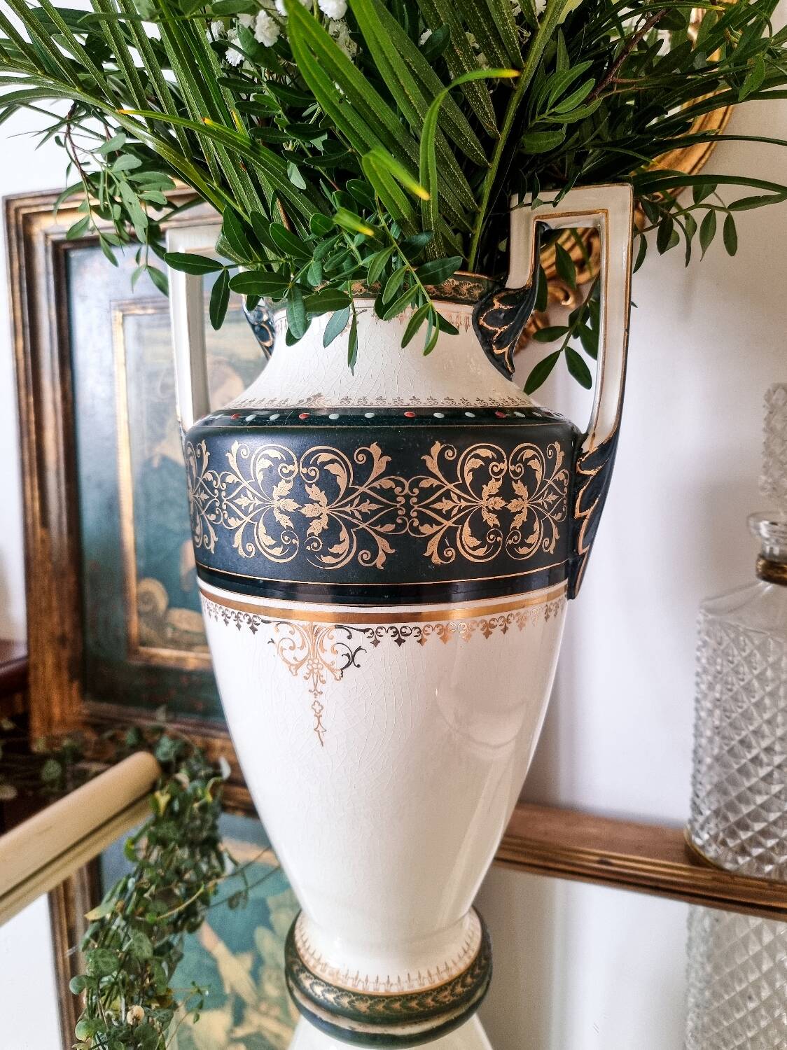 Amphora Vase, 1880, Boch Frères Keramis