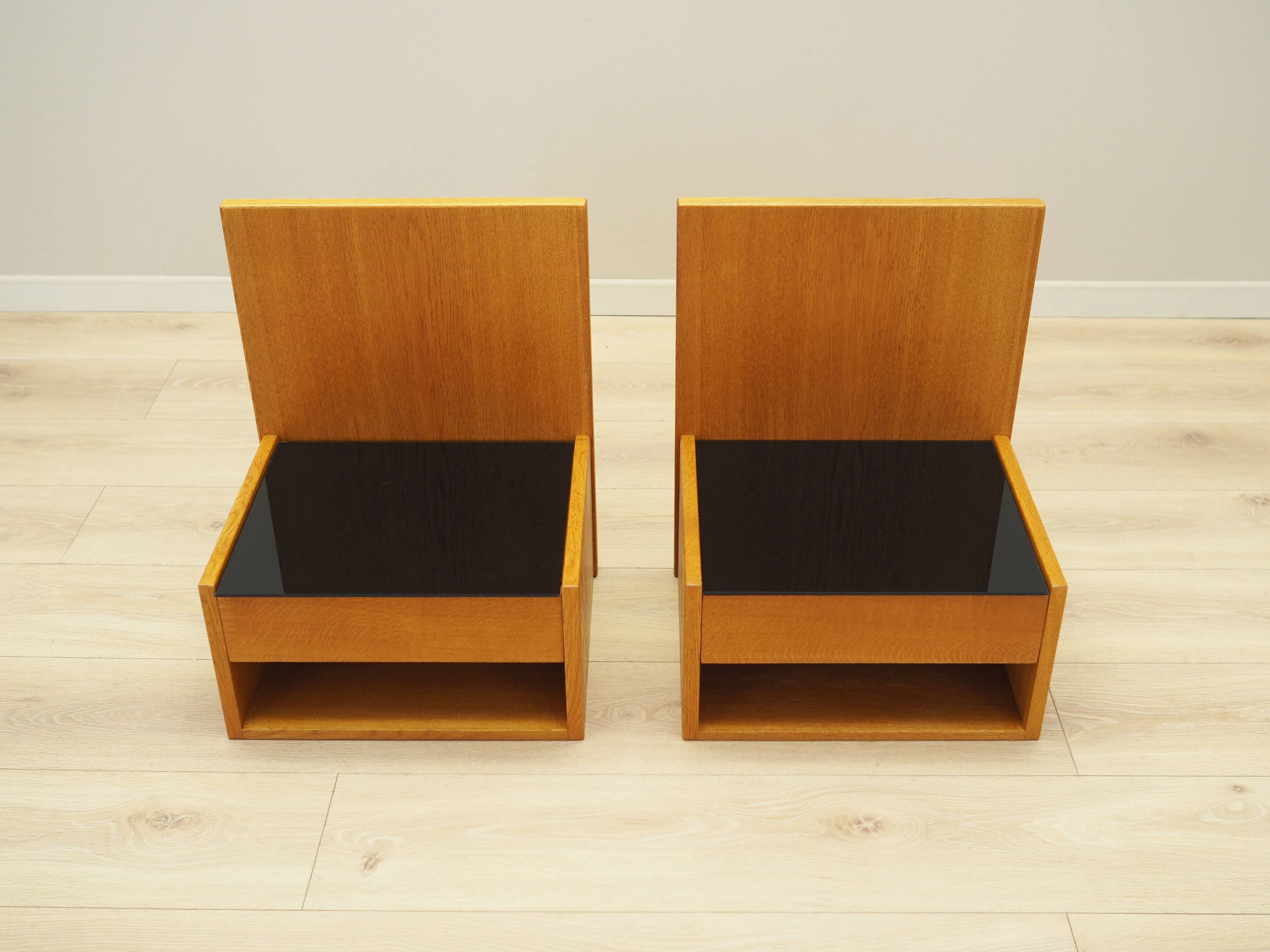 Set of hanging bedside cabinets, Danish design, 1960s, designer: Hans J. We