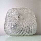 Square glass ceiling lamp, 1970