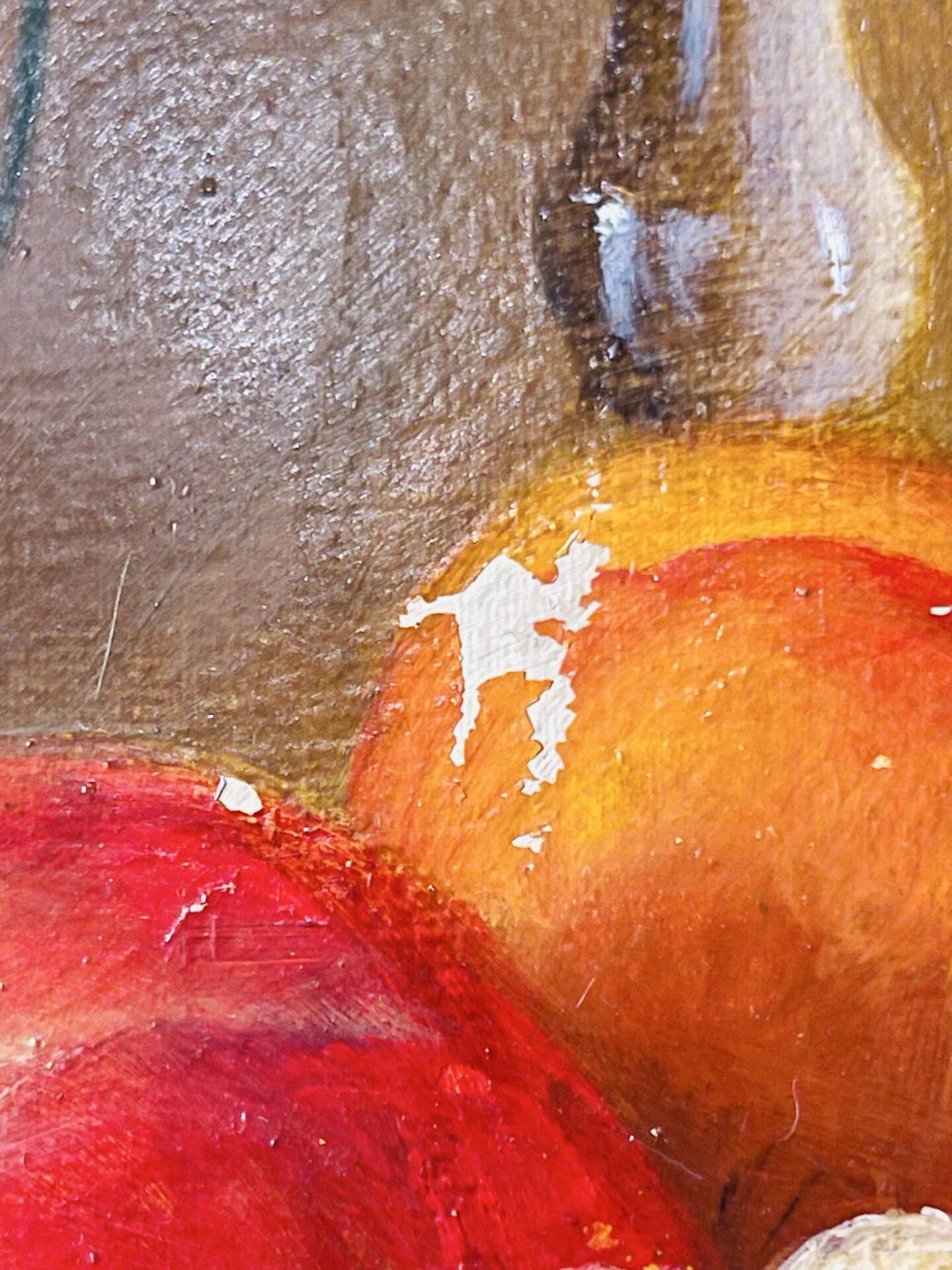 Nature morte ancienne, école russe, huile sur toile, signée à Shulg