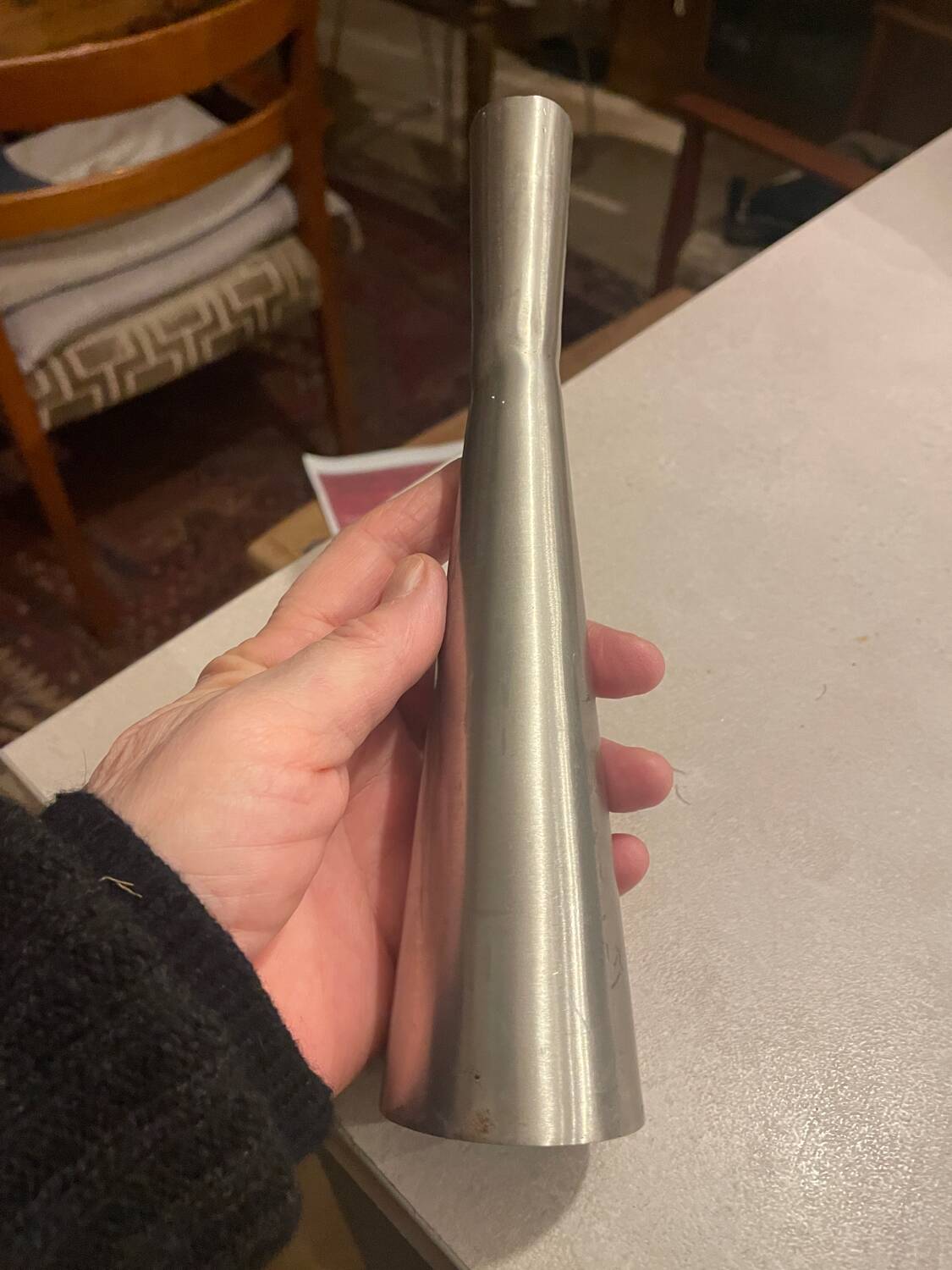 Stainless steel candle holder