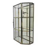 Vitrine miniature laiton verre, étagère