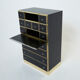 Secretary brass chrome lacquer Michel Pigneres 1970