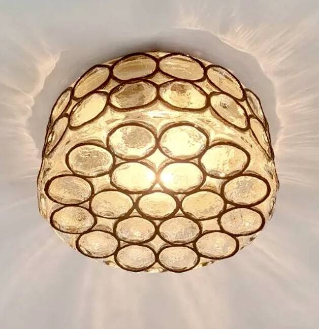 Vintage glass wall lamp from Limburg / Germany, 60's
