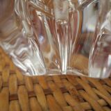 pair of vintage Daum France crystal candlesticks