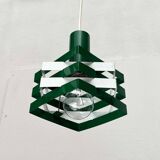 Modern metal lamella pendant lamp from the mid-century in the style of J. J. M. Hoogervorst for Anvia, 1960s.