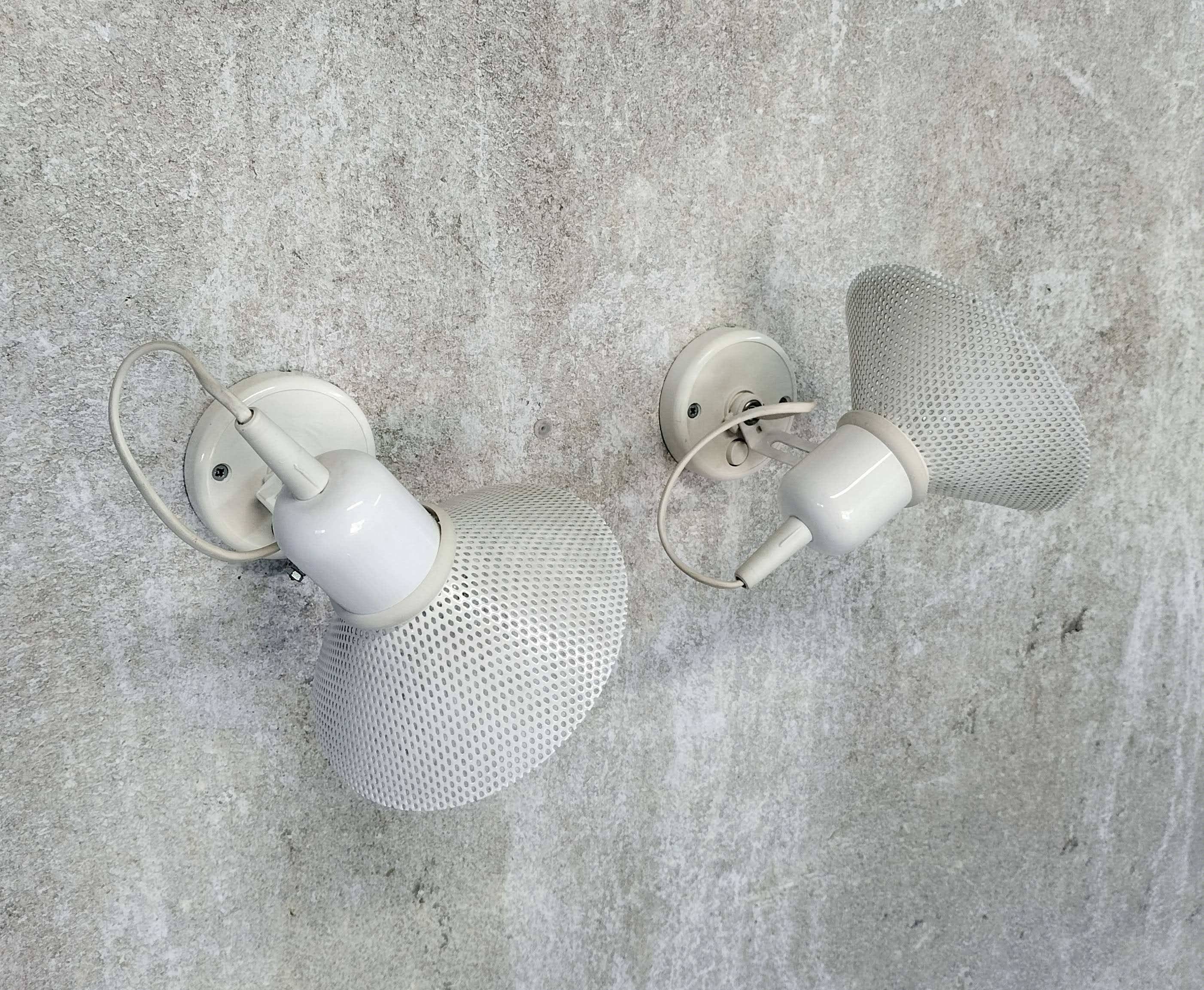 Pair of 80's wall lights.
