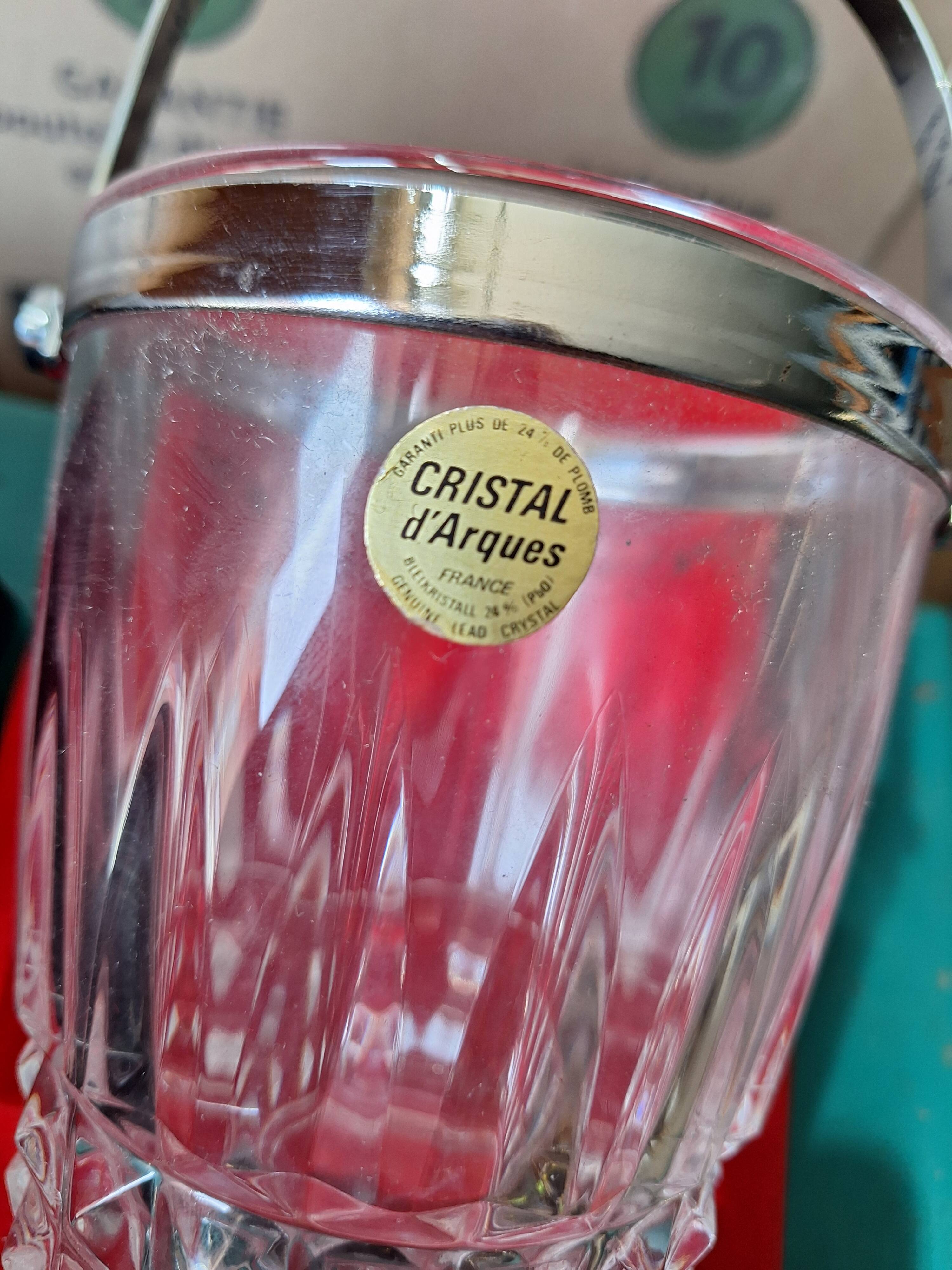 Cristal d'Arques Vallandry new ice bucket in its packaging 1980