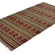 Grand Turkish Kilim Yoruk Vintage 150x300 cm Geometric Stripes