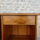 Paire de tables de chevet en orme, années 70-80