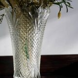 Crystal vase size - Diamond point pattern