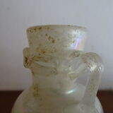 Vase with miniature handle Scavo Seguso Vetri d'Arte iridescent glass Murano 1950