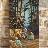 Pair of orientalist paintings signed Hager 1925