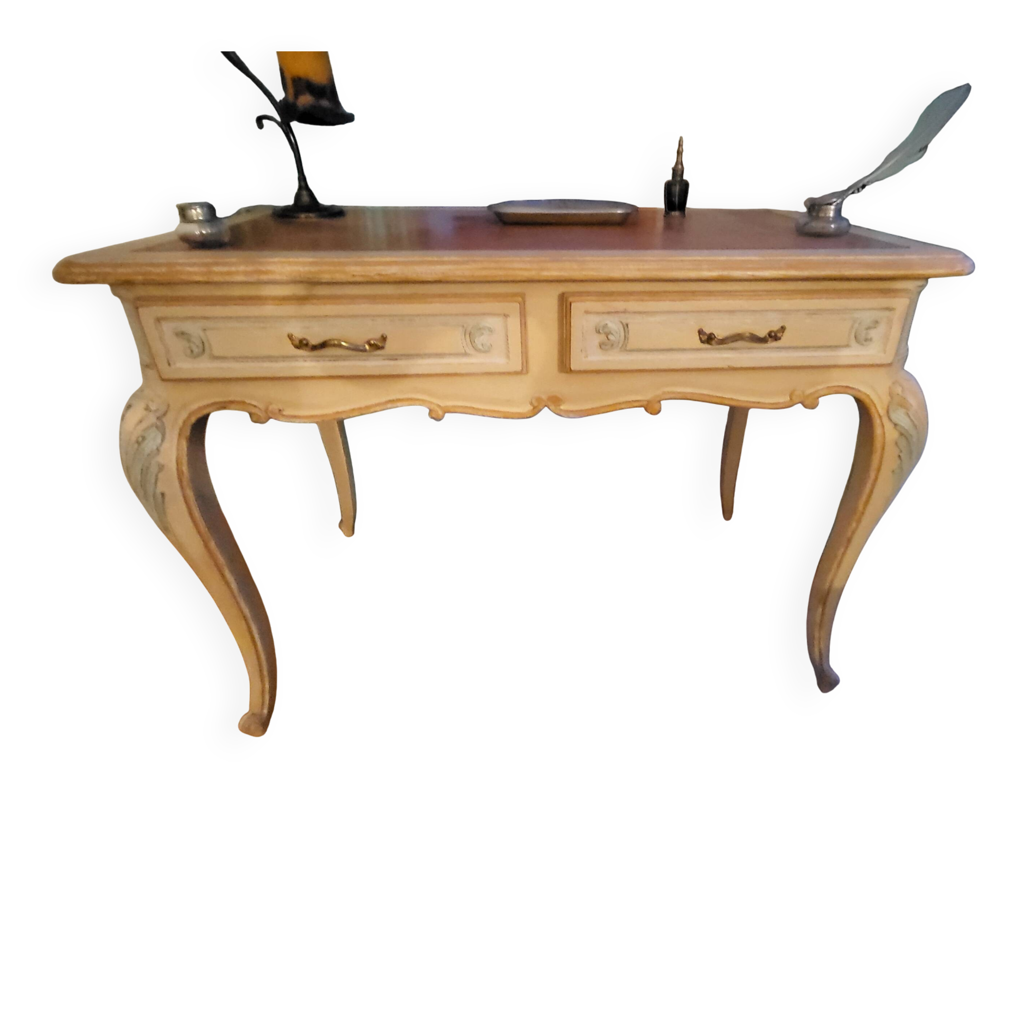 Louis XV painted style desk – Antique invoice (Patrice Burel)