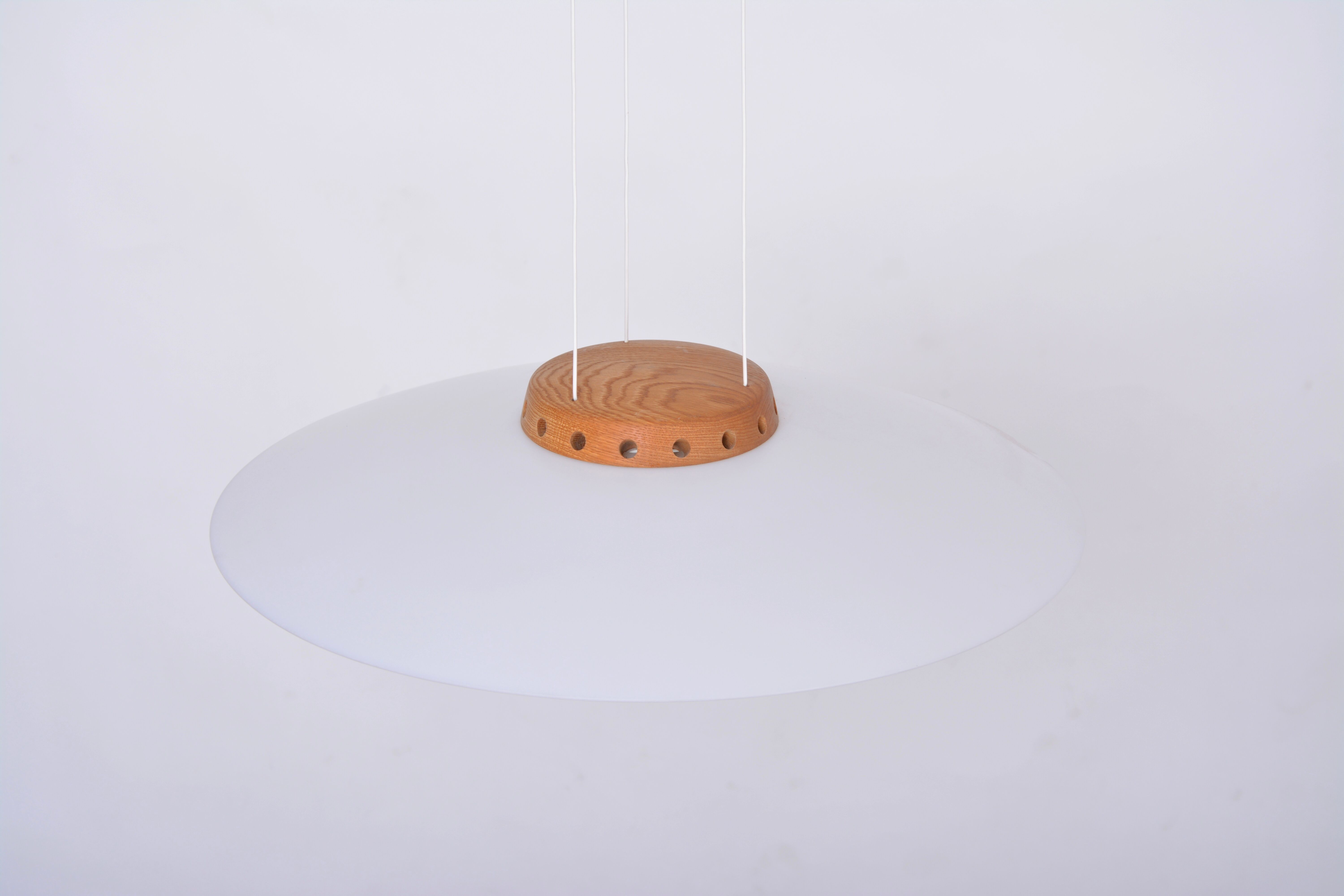 White Mid-Century Modern pendant model "Ufo" by Uno and Östen Kristiansson
