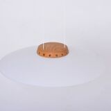 White Mid-Century Modern pendant model "Ufo" by Uno and Östen Kristiansson