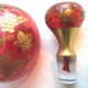 Small carafe Napoleon III red and gold Baccarat crystal, vine decoration