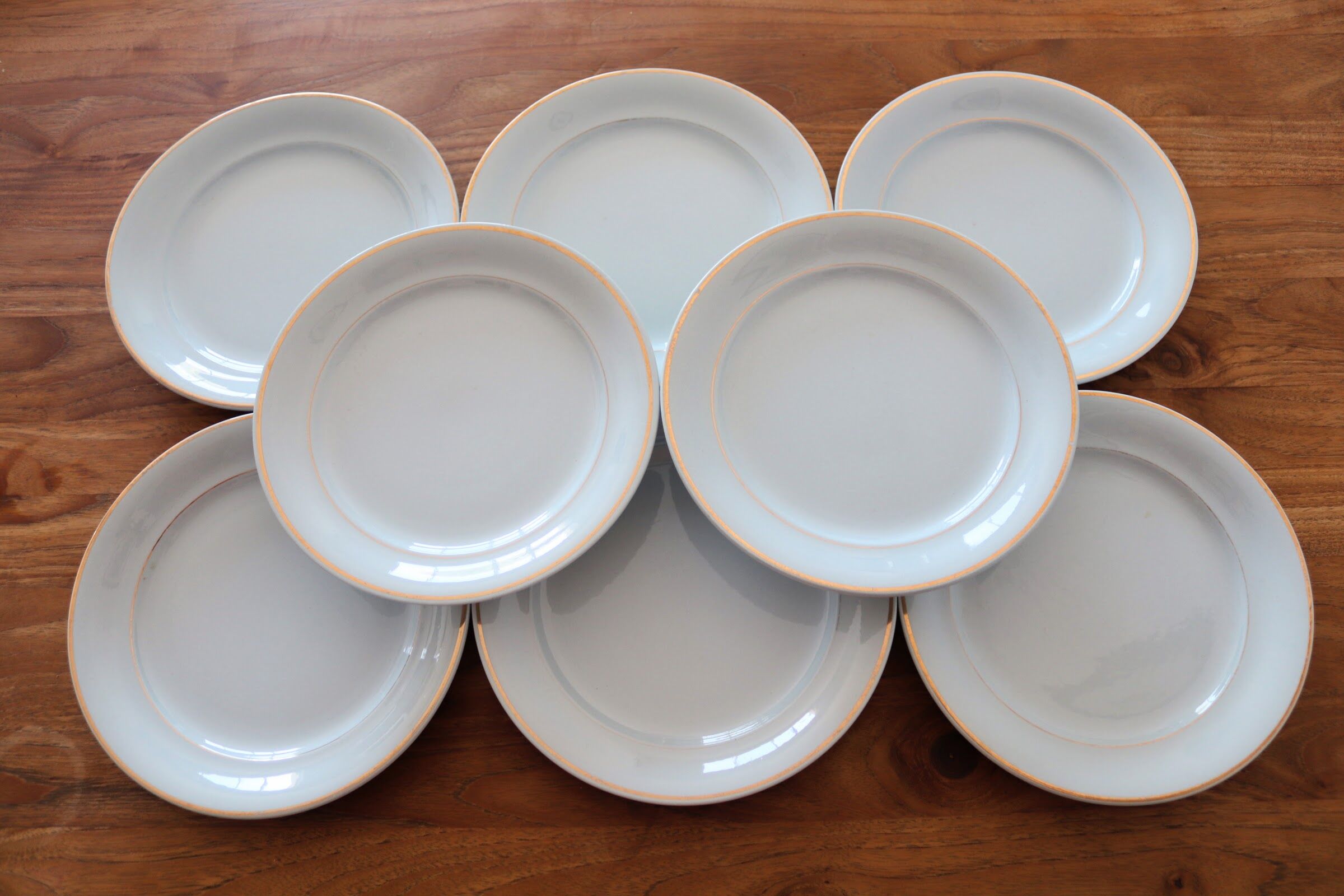 Set of 6 flat plates Villeroy and Boch Mettlach, Lucien Engel