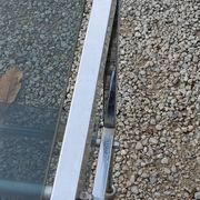 Console service of the 70s double trays smoked glass chrome base