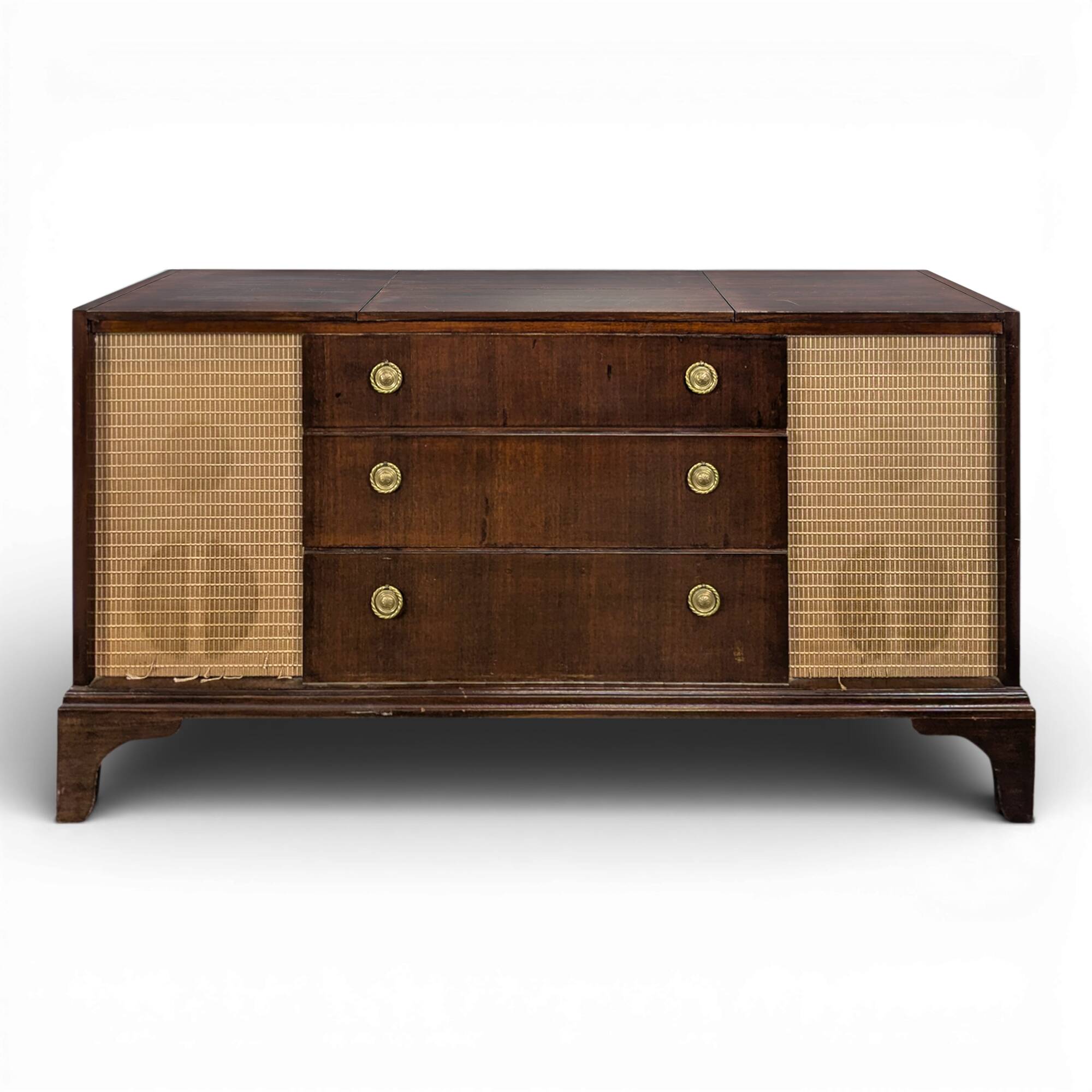 Meuble à Vinyles et Hi-Fi en acajou