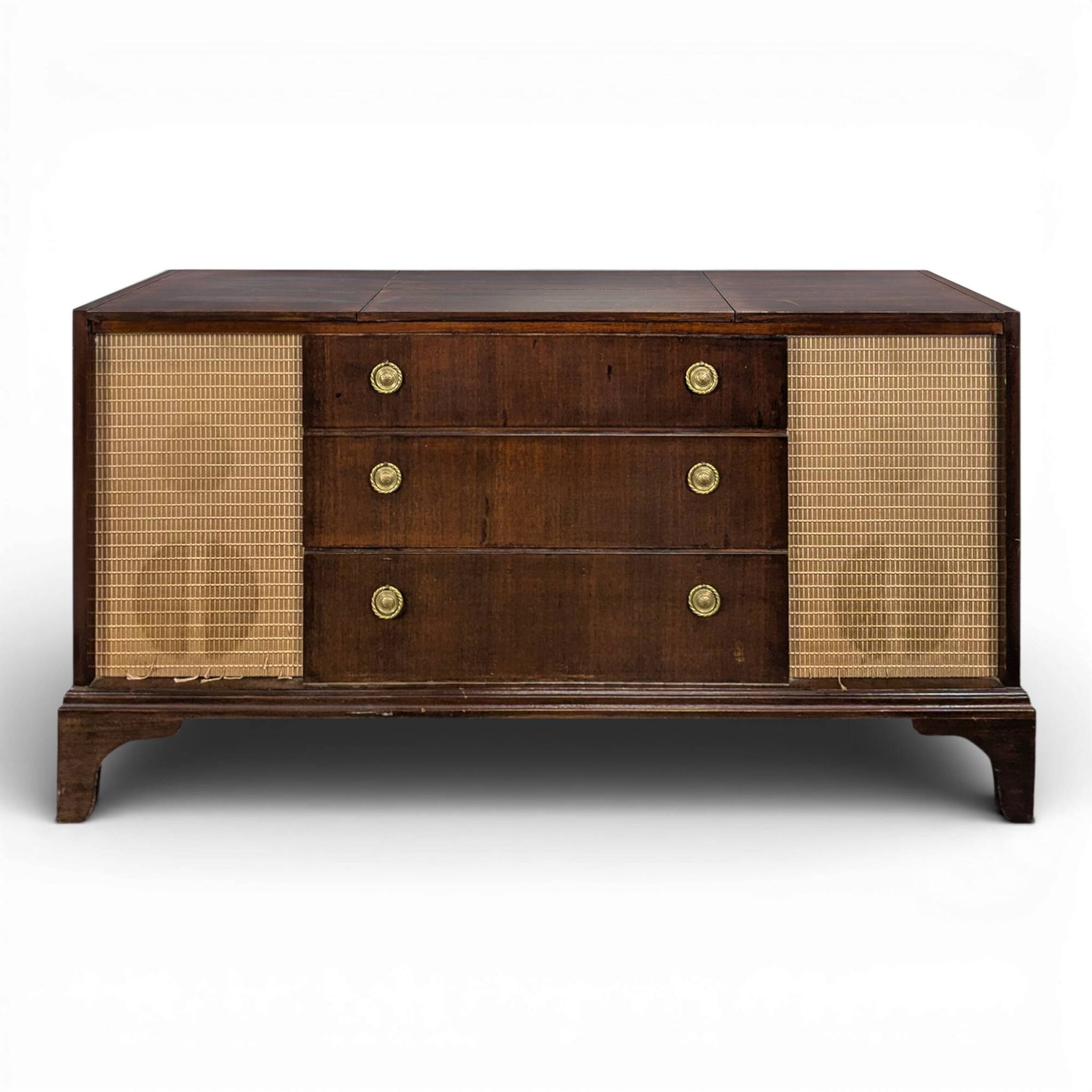 Meuble à Vinyles et Hi-Fi en acajou