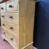 English pine chest of drawers