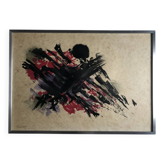 MANESSIER Elegy for Martin Luther King II, 1978. Signed lithograph at c.