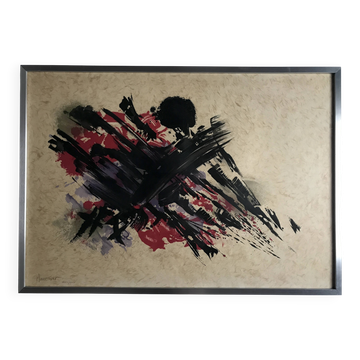 MANESSIER Elégie pour Martin Luther King II, 1978. Lithographie signée au crayon
