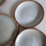 6 stoneware dessert plates