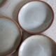 6 assiettes à dessert en grès