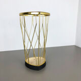 Midcentury metal brass modernist umbrella stand, Germany, 1950s