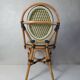 Chaise de bistrot médaillon en rotin et scoubidou