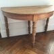Console ancienne demi lune bois