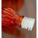 Amber orange corset empoli bottle with stopper