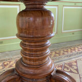 Round pedestal table, central foot and marble top, nineteenth °