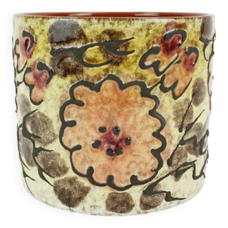 marei ceramic vintage 1960s 70s PLANT POT flower pot fat lava floral decor